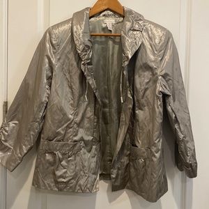Chico’s Jacket size large metallic gold/beige